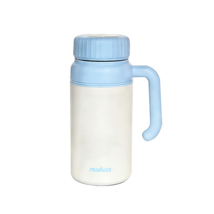 保温杯女1200ml大容量陶瓷内胆保冷保温水杯带把手宽口杯焖茶杯男