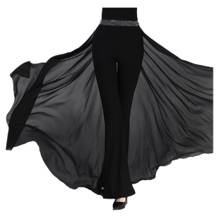 形体服腰封腰巾腰带训练服舞蹈模特走秀礼仪表演腰纱星辰步态飘纱