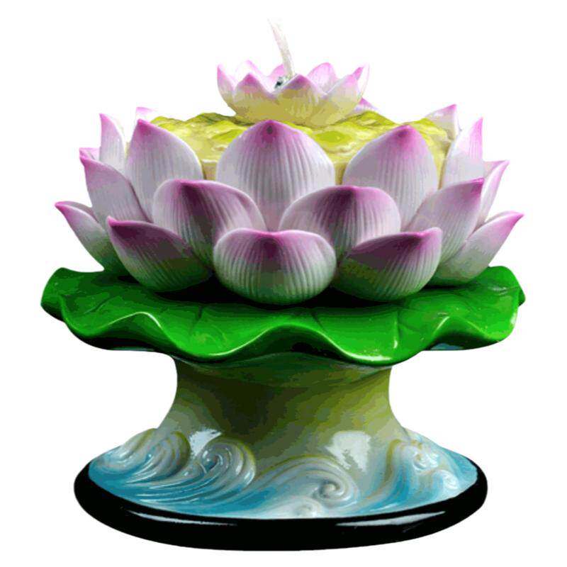 戴玉堂陶瓷佛像用品莲花油灯供灯