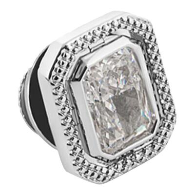 情侣款轻奢璀璨光晕方形锆石胸针