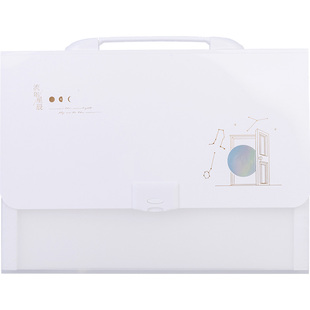 得力文件袋手提包风琴包收纳神器试卷子夹整理手提学生可爱风情包立式高中生大容量资料多功能多层文件夹