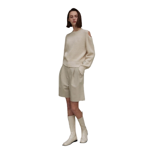 百慕大西装短裤女直筒裤2024夏季新款中裤高腰显瘦百搭五分休闲裤