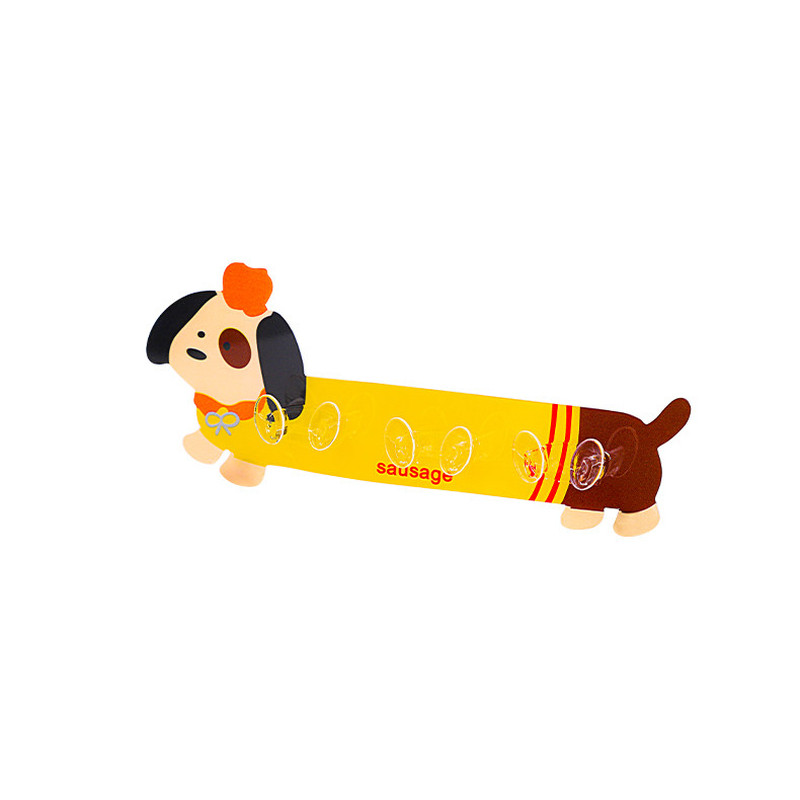 腊肠狗免打孔强力粘胶插座挂钩