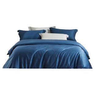 梦洁家纺60S长绒棉素色床单四件套纯棉全棉套件被套轻奢夏季产品