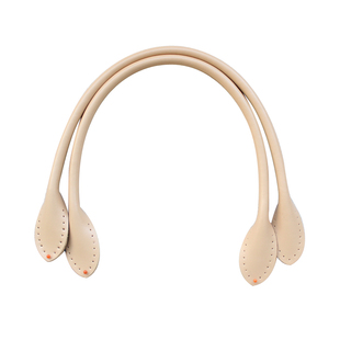 手工拼布包带配件真皮头层二层牛皮手挽手拎包带提把圆耳朵40cm