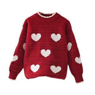 女童加绒加厚毛衣时髦洋气外套2025秋冬新款儿童针织衫大童保暖衫