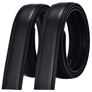 保罗皮带不带头男士真皮自动扣无头平滑扣纯牛皮无扣打孔腰带光身