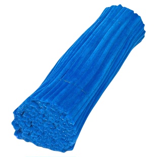 蓝色系扭扭棒花束手工diy特密彩色毛根绒条全套材料包马卡龙花束