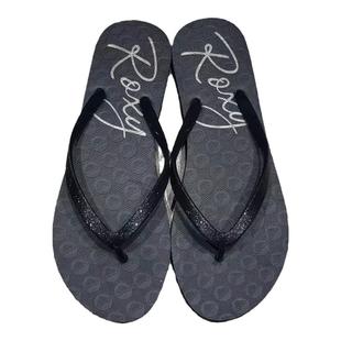 现货ROXY2025夏季新款黑色沙滩凉拖鞋女简约时尚百搭仙女风人字拖