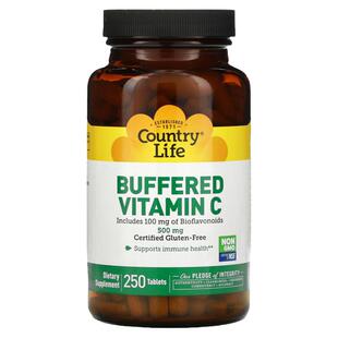 CountryLife缓释维生素C生物类黄酮抵御高含量补锌高浓度Vc