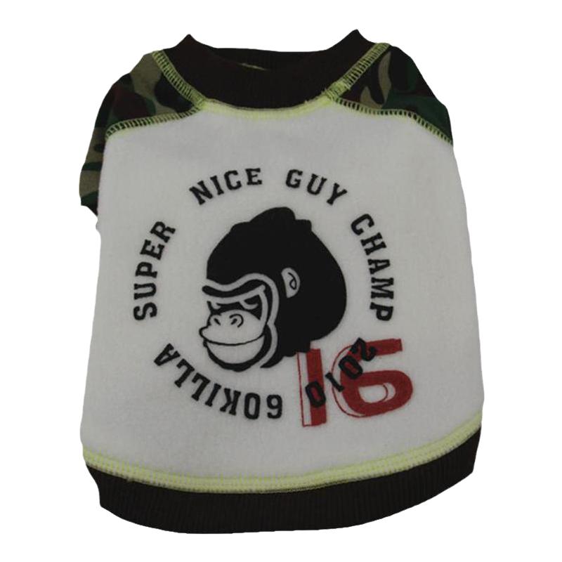 宠物衣服两脚短袖摇粒绒吉娃娃春秋泰迪狗狗全棉迷彩运动体恤衫