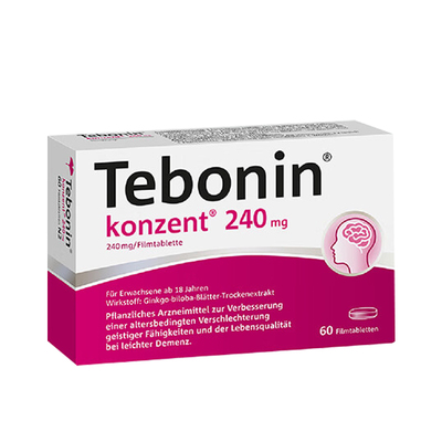 【自营】德国Tebonin德葆宁金纳多银杏叶片240mg改善血液循环60粒
