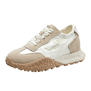 厚底德训鞋女内增高2026新款春夏季透气轻便小个子休闲运动阿甘鞋