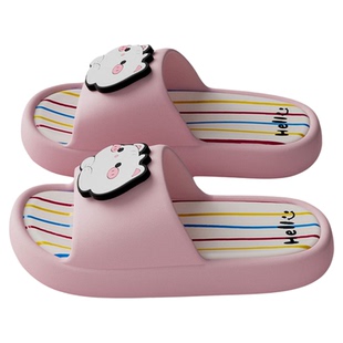 踩屎感拖鞋女款可爱卡通eva室内家居浴室洗澡防滑静音厚底凉拖鞋