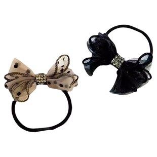 新款高级感头饰精致蝴蝶结发绳发饰女发圈半扎发绳丸子头马尾头绳