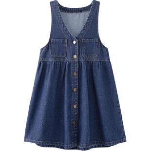 左西女童连衣裙春装套装2026新款儿童牛仔裙女孩超好看背带裙子潮