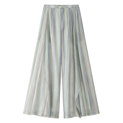 度假印花垂感立裁海岛花瓣阔腿裤