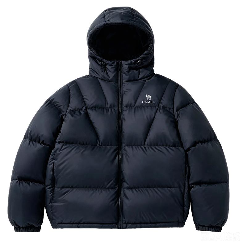 骆驼火山羽绒服男速热版秋冬季2026新款连帽加厚面包服男装外套