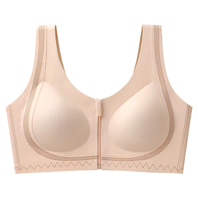 前扣无痕内衣女聚拢收副乳防下垂