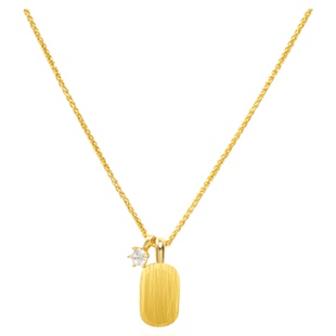 kevkev韩系S925银拉丝小方糖吊坠项链女轻奢复古小众高级感毛衣链