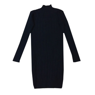 打底裙女秋冬小个子中长款2025新款修身包臀加厚半高领针织连衣裙