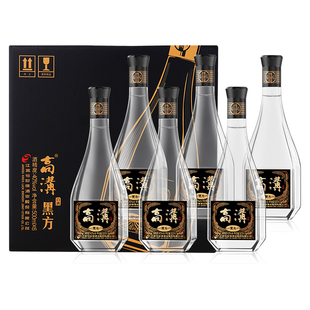 高沟酒黑方40度500ml*6纯粮白酒整箱柔雅型春节礼品年货送礼