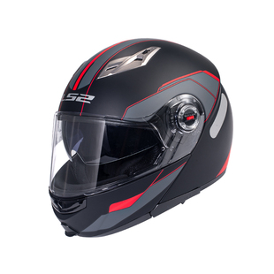 LS2摩托车揭面盔双镜片遮阳安全认证四季春夏秋冬仿赛全盔FF370