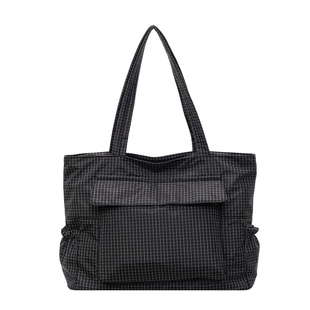 格子布包包女式2025新款潮时尚学生党上课通勤托特包大容量单肩包
