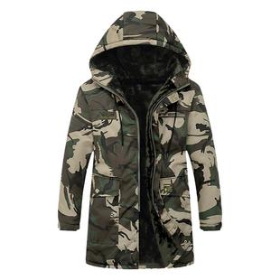 迷彩棉衣男冬季加厚加绒棉大衣中长款棉袄冷库防寒服劳保工作服