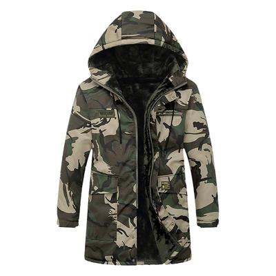 迷彩棉袄冷库棉大衣加厚连帽冬季