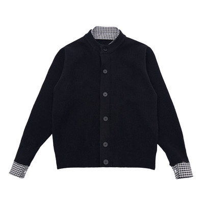 秋冬痞帅毛衣男士假两件针织开衫