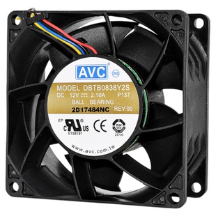 AVC DBTB0838Y2S暴力8038 12V 2.1A机箱电源服务器PWM散热风扇8CM