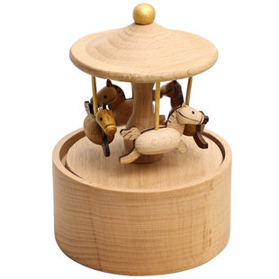 脐带胎发收藏盒纪念品宝宝胎毛保存瓶收纳新生儿满月礼肚脐小木马