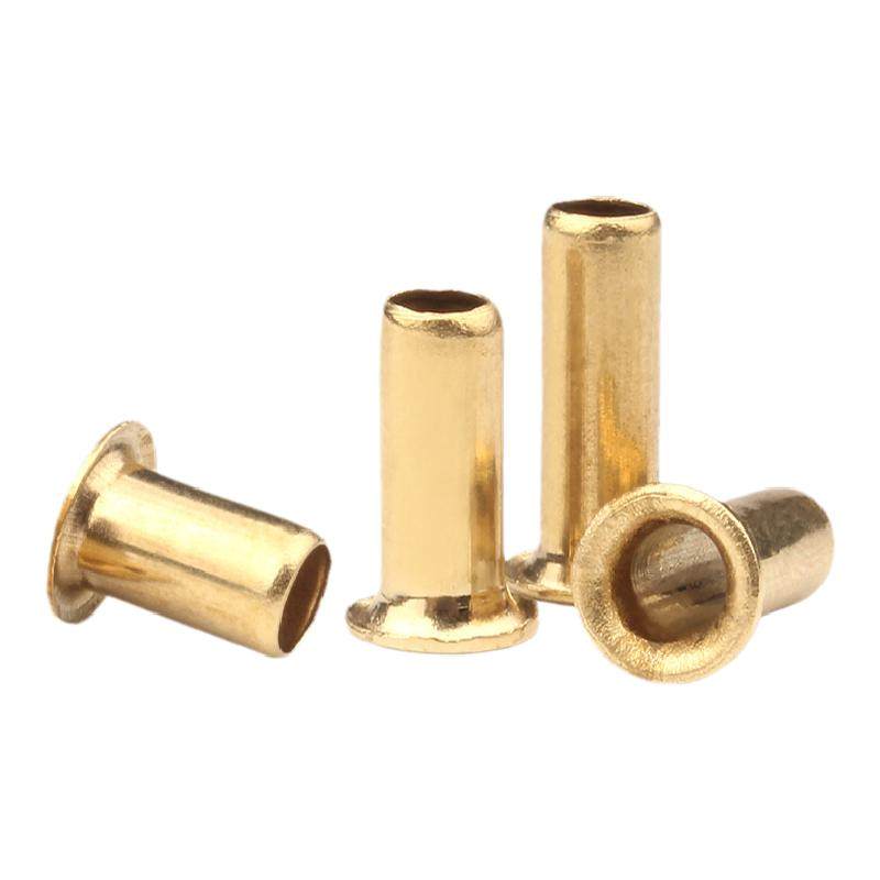 铜鸡眼扣铆钉 空心铜铆钉 单机管过孔通芯帽钉卯钉国标M2M3M4M5M6