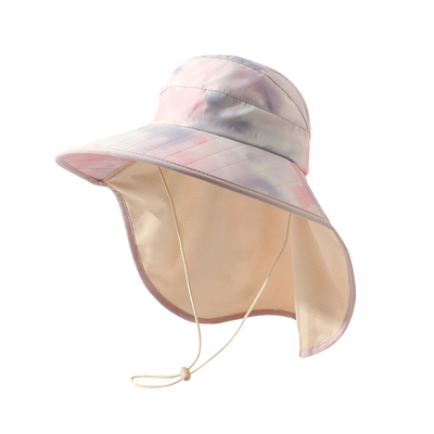 夏季男女童户外大帽檐防晒空顶帽