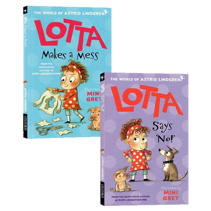牛津精品章节书 Lotta Makes a Mess/Lotta Says 'No!' 洛塔系列2册英文原版小说the world of Astrid Lindgren长袜子皮皮同作者