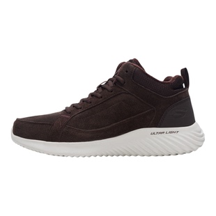 Skechers斯凯奇2025男士绑带中帮反皮毛保暖棉鞋舒适休闲鞋雪地靴