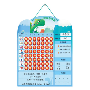 儿童成长自律表奖励记录表孩子的积分卡贴纸小学生自律学习计划表好习惯行为养成作息时间管理幼儿奖罚榜墙贴