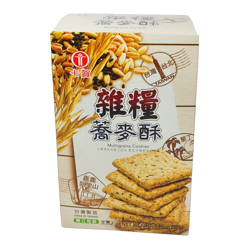 卡贺杂粮荞麦酥饼干独立包装台湾特产茶点心咸蛋黄酥饼干进口零食