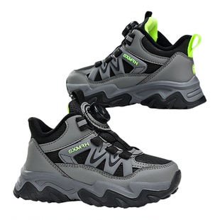 双星男童鞋子2025冬季新款儿童加绒加厚保暖大棉鞋女童皮面运动鞋