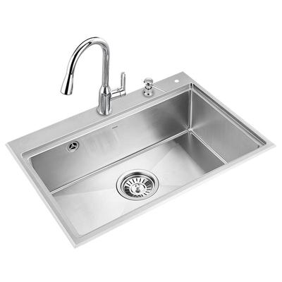 摩恩夏格手工水槽大单槽台下盆