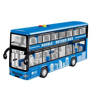 儿童双层公交车巴士玩具男孩校车大巴车超大号玩具车公共汽车模型