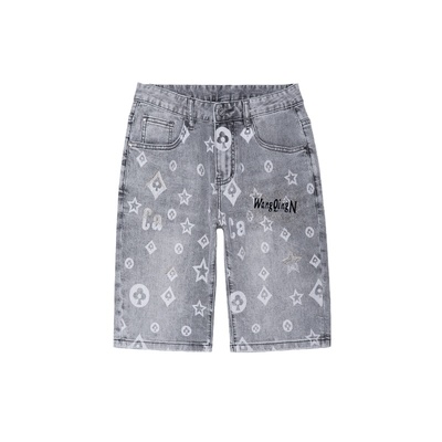 短裤男夏季薄款潮流印花五分裤子