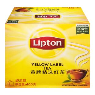 立顿红茶茶包绿茶茉莉花茶袋泡茶冷泡茶200包商用400g装大盒装100