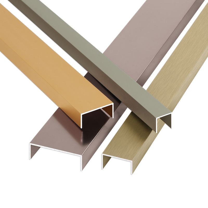 钛金铝合金U型槽金属u形收边条吊顶背景收口条装饰线条包封边条