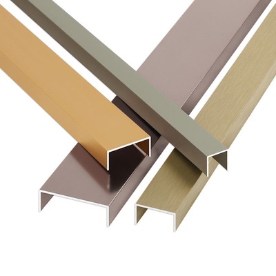 钛金铝合金U型槽金属u形收边条吊顶背景收口条装饰线条包封边条