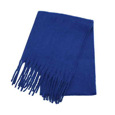 克莱因蓝小众围巾女2021冬季新款