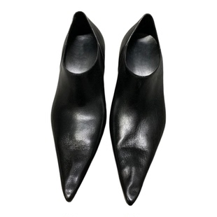 欧美复古尖头套脚乐福鞋暗黑休闲皮鞋巴黎软皮单鞋男女鸭掌巫师鞋