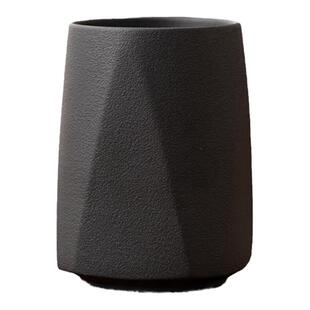 陶瓷毛笔笔筒创意多功能简约中国风复古黑陶笔筒办公桌面学生文具化妆刷收纳盒文房四宝书法用品书房复古摆件