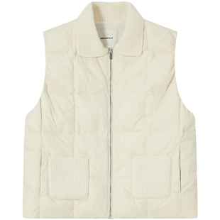 90%鹅绒BEANPOLE滨波 女士商务休闲时尚通勤针织领可内搭羽绒马甲